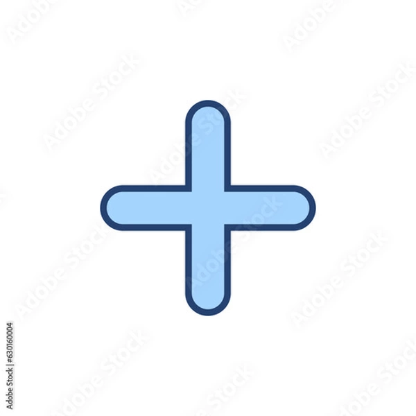 Obraz Plus icon vector. Add plus sign and symbol