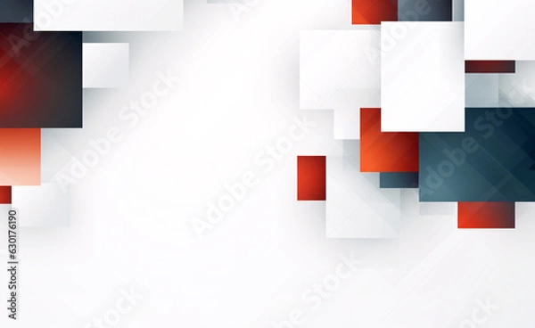 Fototapeta Abstract geometric shapes background with copy space. Generative ai