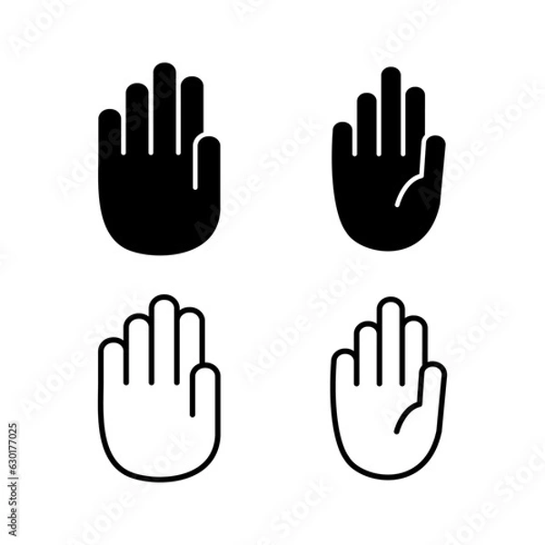 Obraz Hand icon vector. hand symbols. palm