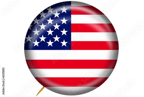 Obraz USA Button Pin