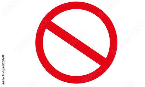 Fototapeta 禁止マーク　ピクトグラム　赤