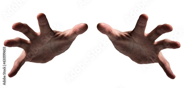 Fototapeta 迫りくる手_忍び寄る魔の手_ホラーイメージ_背景透過合成用png素材