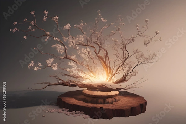 Obraz burning candle. Generative ai