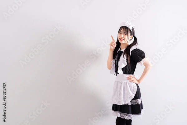 Fototapeta メイド服を着た女性