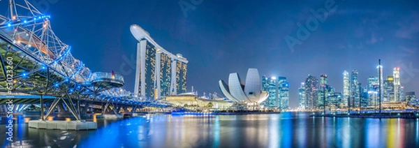 Obraz Singapur nocą