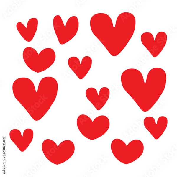 Fototapeta Free vector collection of illustrated heart icons