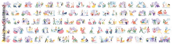 Fototapeta People during mental therapy sessions with psychotherapists or psychologists practicing different psychotherapy approaches. Psychotherapist has Individual session patient and sees positive results