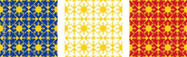 Obraz sun pattern set. vector illustration