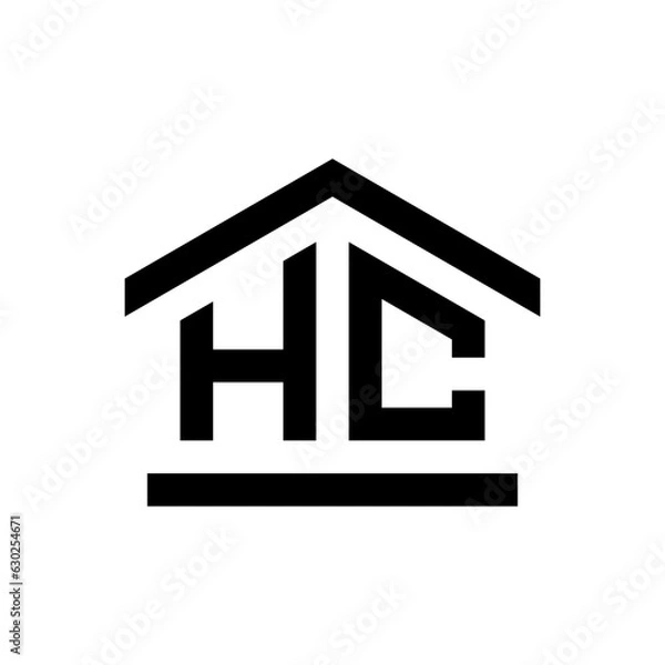Obraz house shape hc logo design
