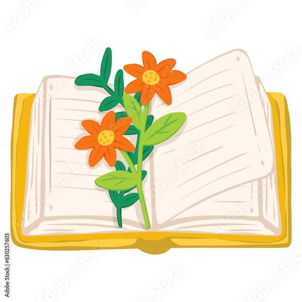 Obraz book with flowers