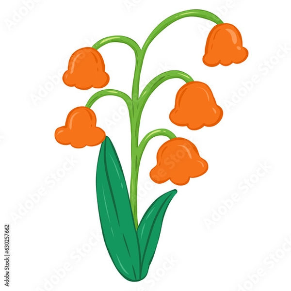 Obraz Orange flowers, lily of the valley 