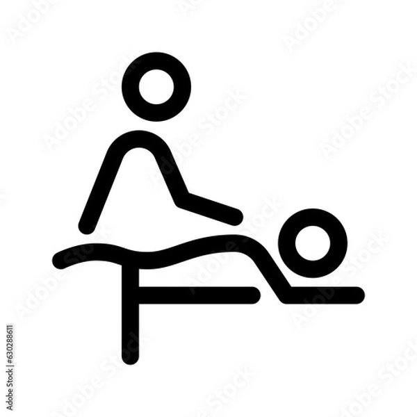 Fototapeta Massage line icon. Vector graphics