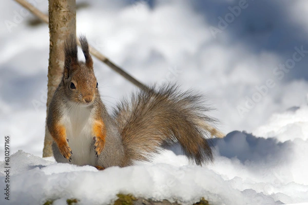 Obraz squirrel in snow
