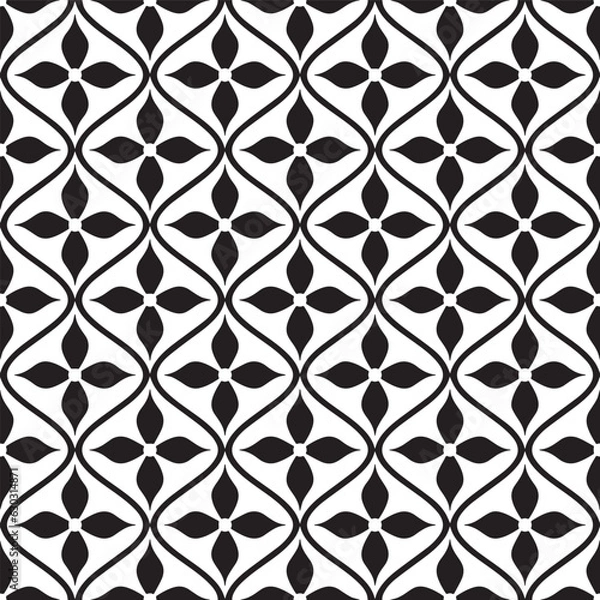 Fototapeta abstract seamless ornament pattern vector illustration