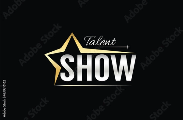 Fototapeta talent show text logo vector