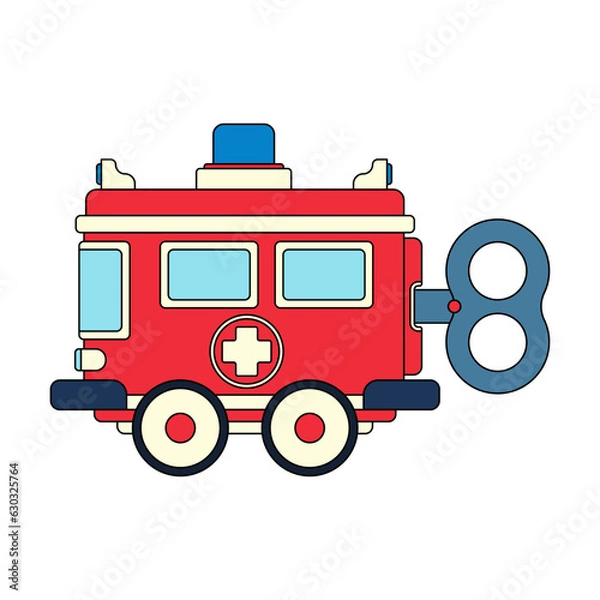 Obraz Color vector icon with toys car, truck. Engaging and interactive toys that spark creativity and imagination. Designed for kids. Encourage playtime and ignite the joy of discovery with children's toys.