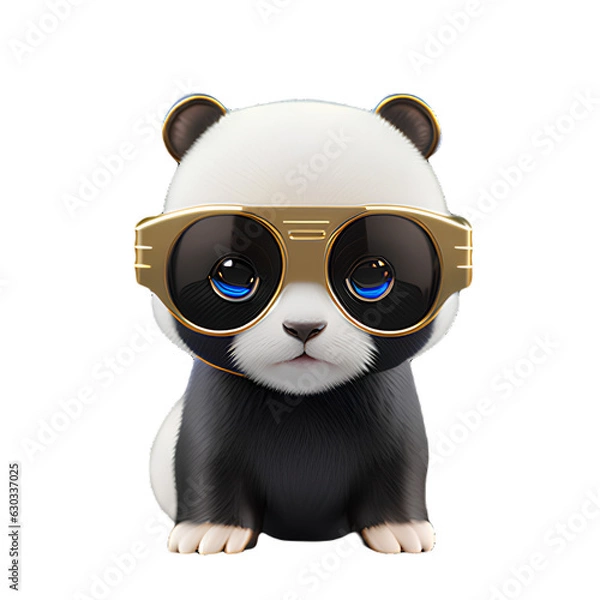 Obraz panda wearing sunglasses