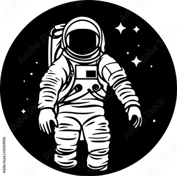 Obraz Astronaut - Minimalist and Flat Logo - Vector illustration