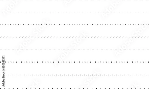 Obraz イラスト素材：ライン素材のあしらい　手書きのシンプルでかわいい罫線. simple hand draw borders