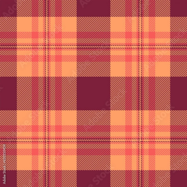 Fototapeta Pattern fabric seamless of tartan check vector with a background plaid texture textile.