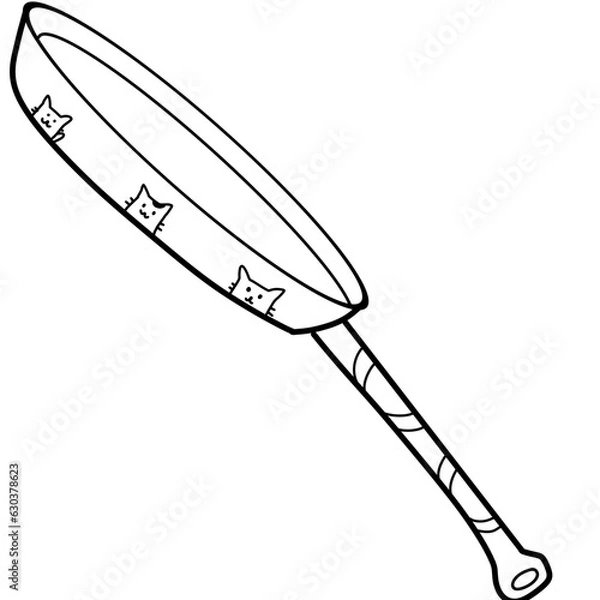 Obraz cartoon pan, cat pattern