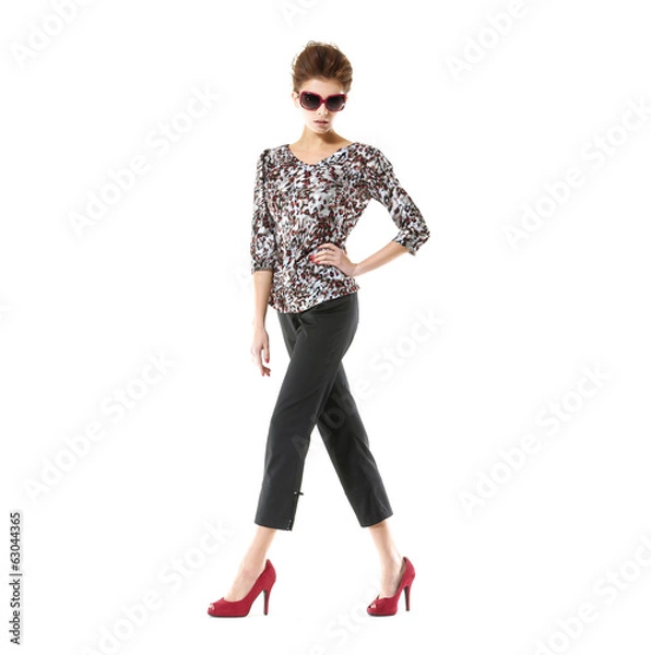 Obraz full-length portrait of a styled professional model