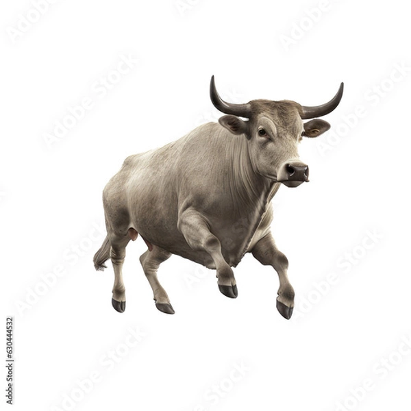 Obraz jumping bull transparent background