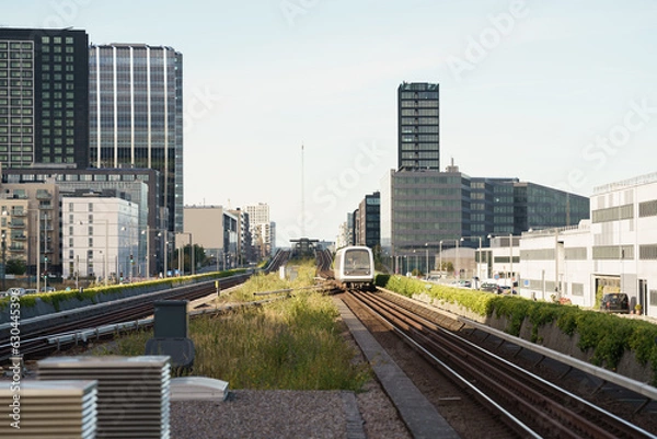 Fototapeta The developing city area in Copenhagen, called Ørestad.