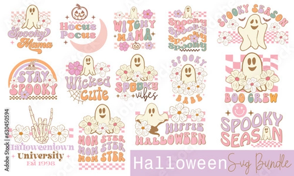 Obraz Halloween retro sublimation bundle.