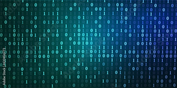 Fototapeta Digital data technology concept. Binary code. Background code content of binary software programming.