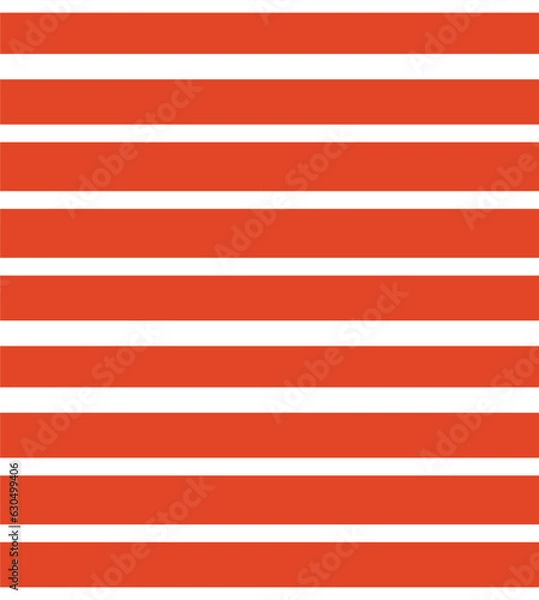 Fototapeta OLGA (1979) “irregular stripes” textile seamless pattern • Late 1970’s fashion style, fabric print (vivid red and white stripes).