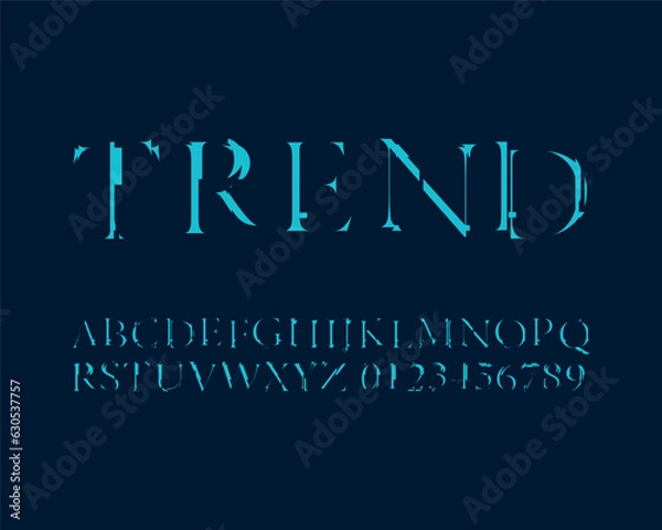 Obraz Trending glitch font set effect in vector format