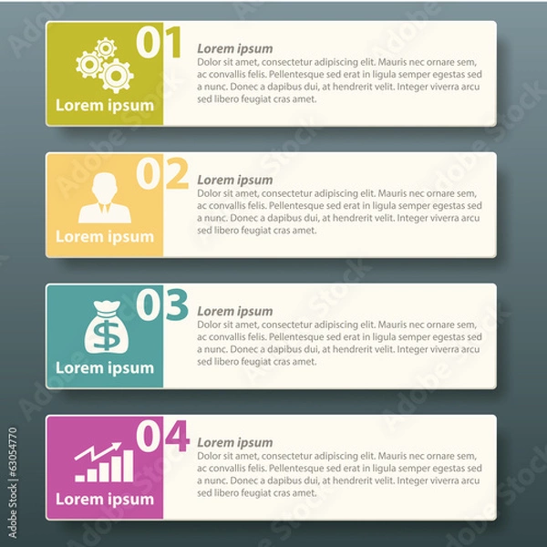 Obraz Infographic label template design for business advertise