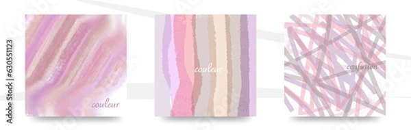 Obraz 広告は背景などに使えそうな　歪んだストライプ　インクで描いたような混乱した線の集合