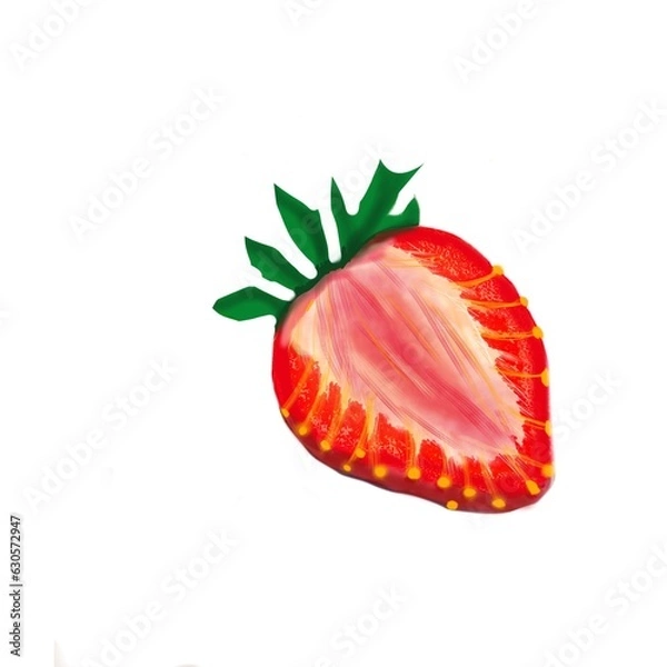Fototapeta strawberry on white background