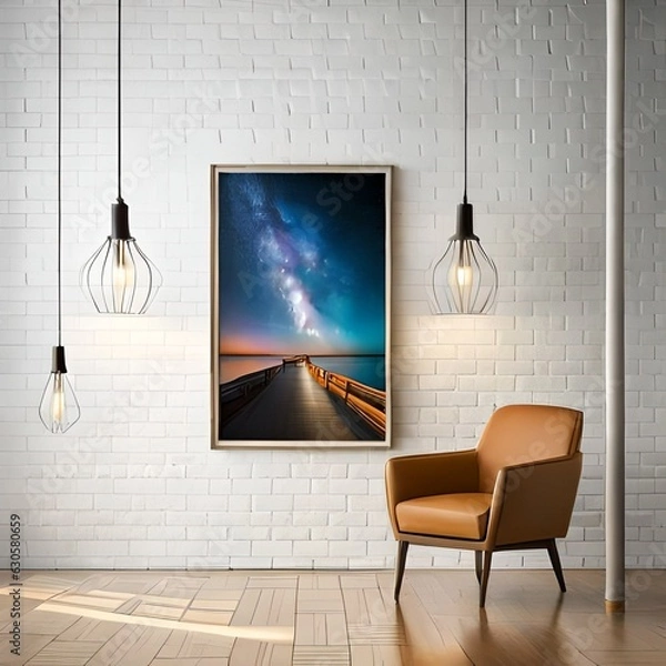Fototapeta wall painting generative by AI technology
