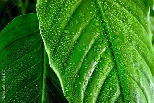 Obraz Feuille et gouttes 2