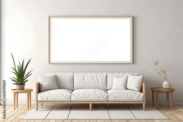 Fototapeta Serene and Well-Furnished Mockup, generative, ai