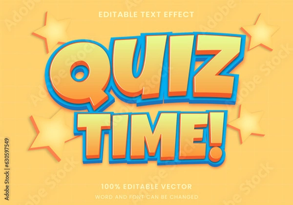 Obraz quiz show tittle 3D Editable text Effect Style