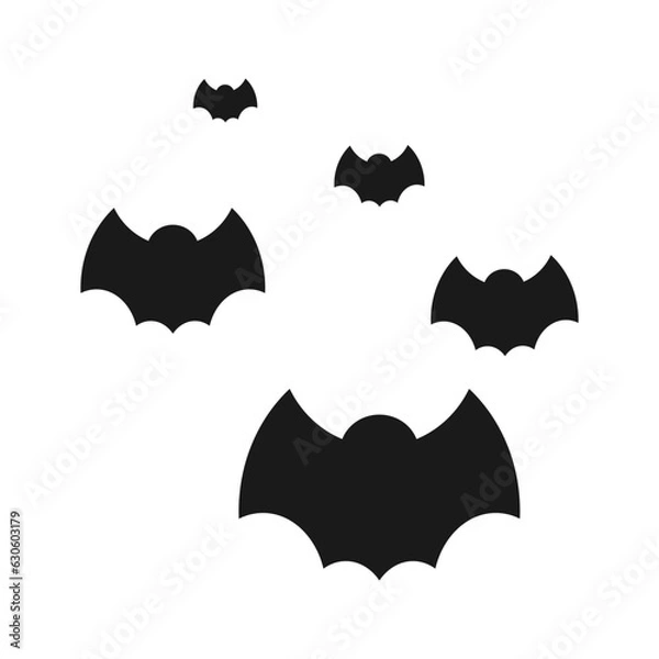 Obraz Black Bat Hallowween Silhouette