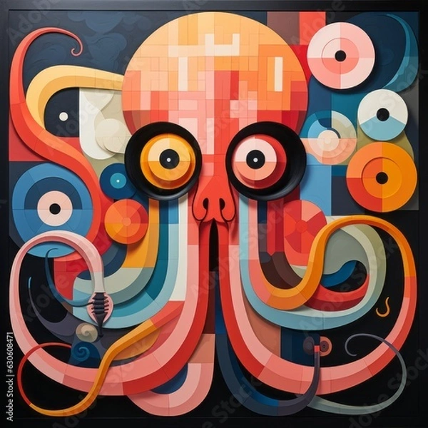 Fototapeta Colorful octopus.