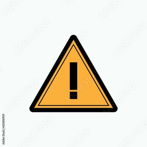 Fototapeta Exclamation Icon. Warning, Alert Symbol - Vector.  