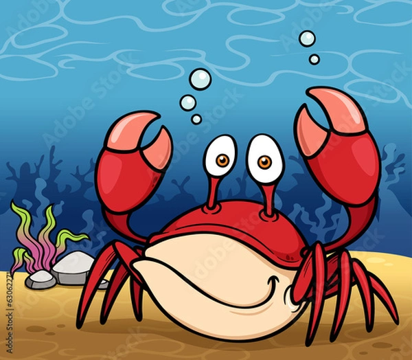 Obraz Vector illustration of Cartoon crab