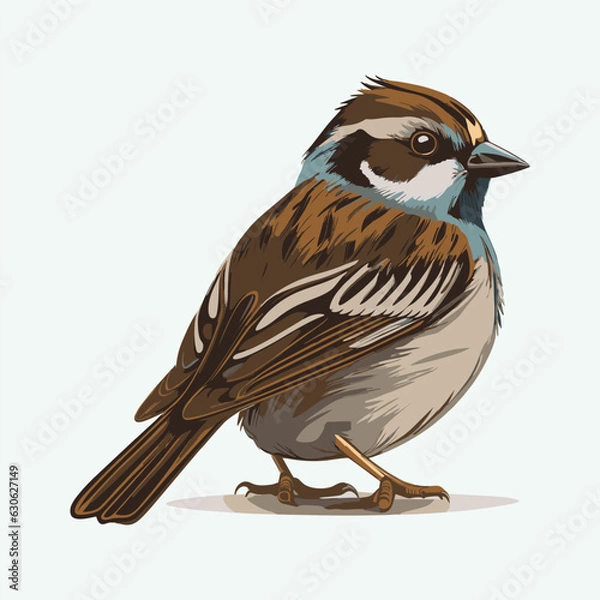 Obraz vector cute sparrow cartoon style