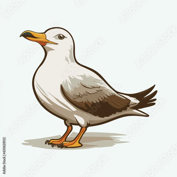 Obraz vector cute seagull cartoon style