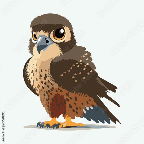 Obraz vector cute falcon cartoon style