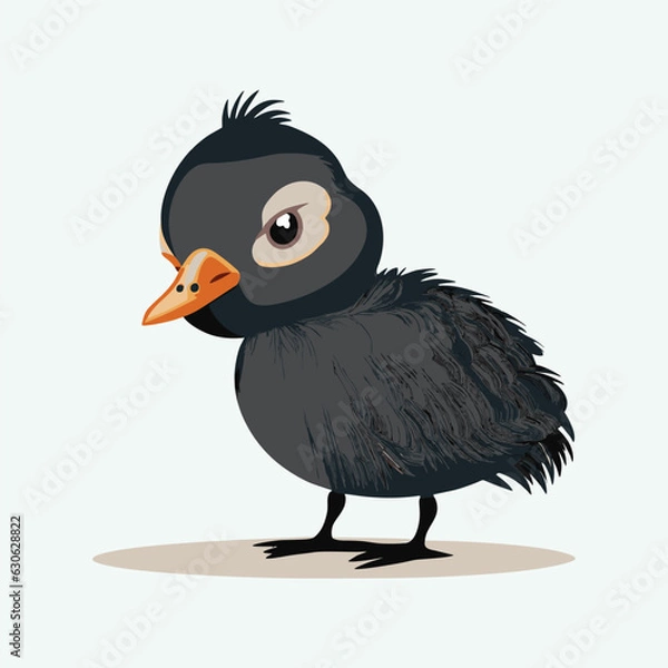 Obraz vector cute coot cartoon style