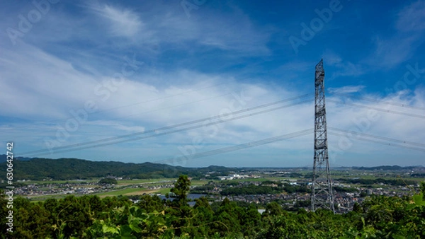 Obraz 鞍手町の剣岳山頂より北を望む