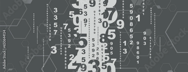 Fototapeta abstract background with numbers	
