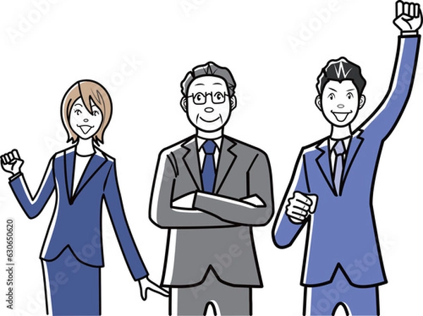 Fototapeta 上司と部下のビジネスマン